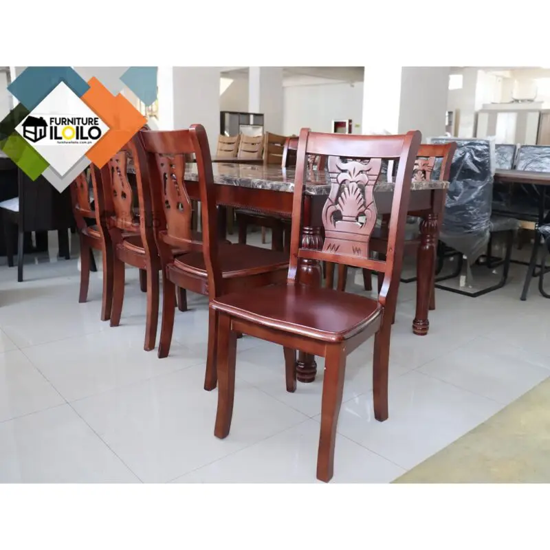 Maesen Marble Dining Table Set Six Seater, Dining Table Set