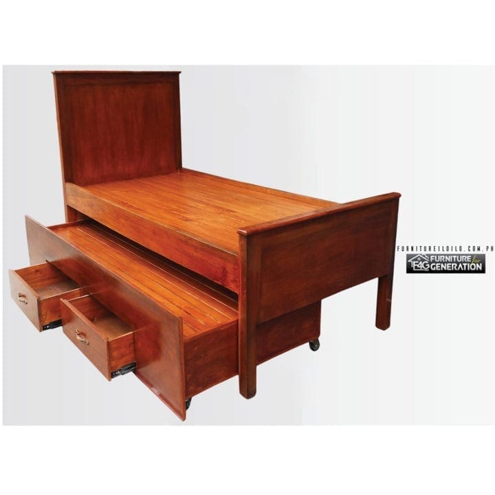Alma 36x30x75 Mahogany Bed Wooden, Single Wooden Bed Size