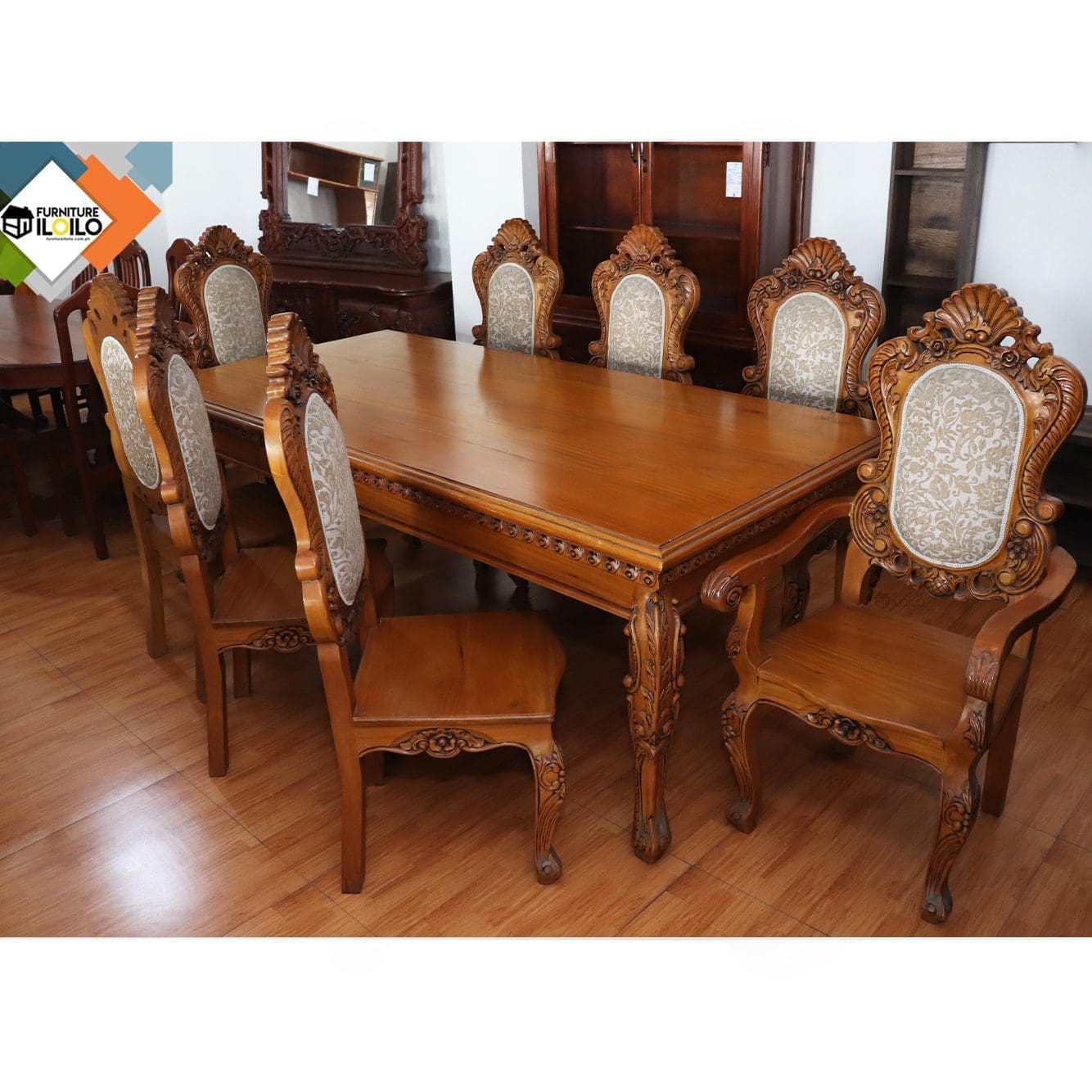 Aoyagi Rectangular Dining Table Set Molave Eight Seater (Pre-order) 