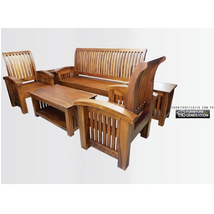 Lexi Acacia Wooden Sofa Set, Wood Sofa, Solid Wood Sofa Solid Wood Sofa