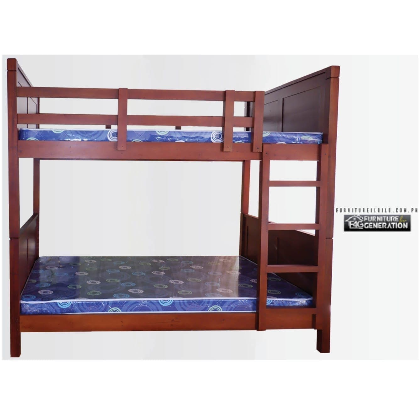 Petit 48X48 Bunk Bed, Double Decker Mahogany