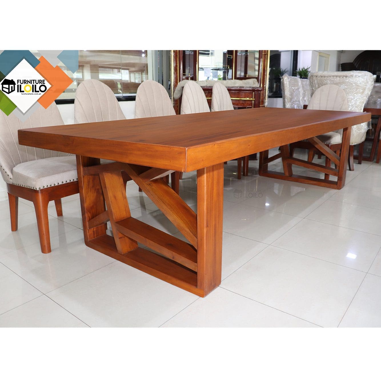 Rayqyaza Rectangular Acacia Dining Table Set 12 Twelve Seater 