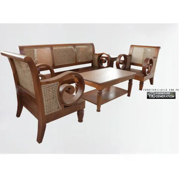 Wood Upholstery Sofa Set