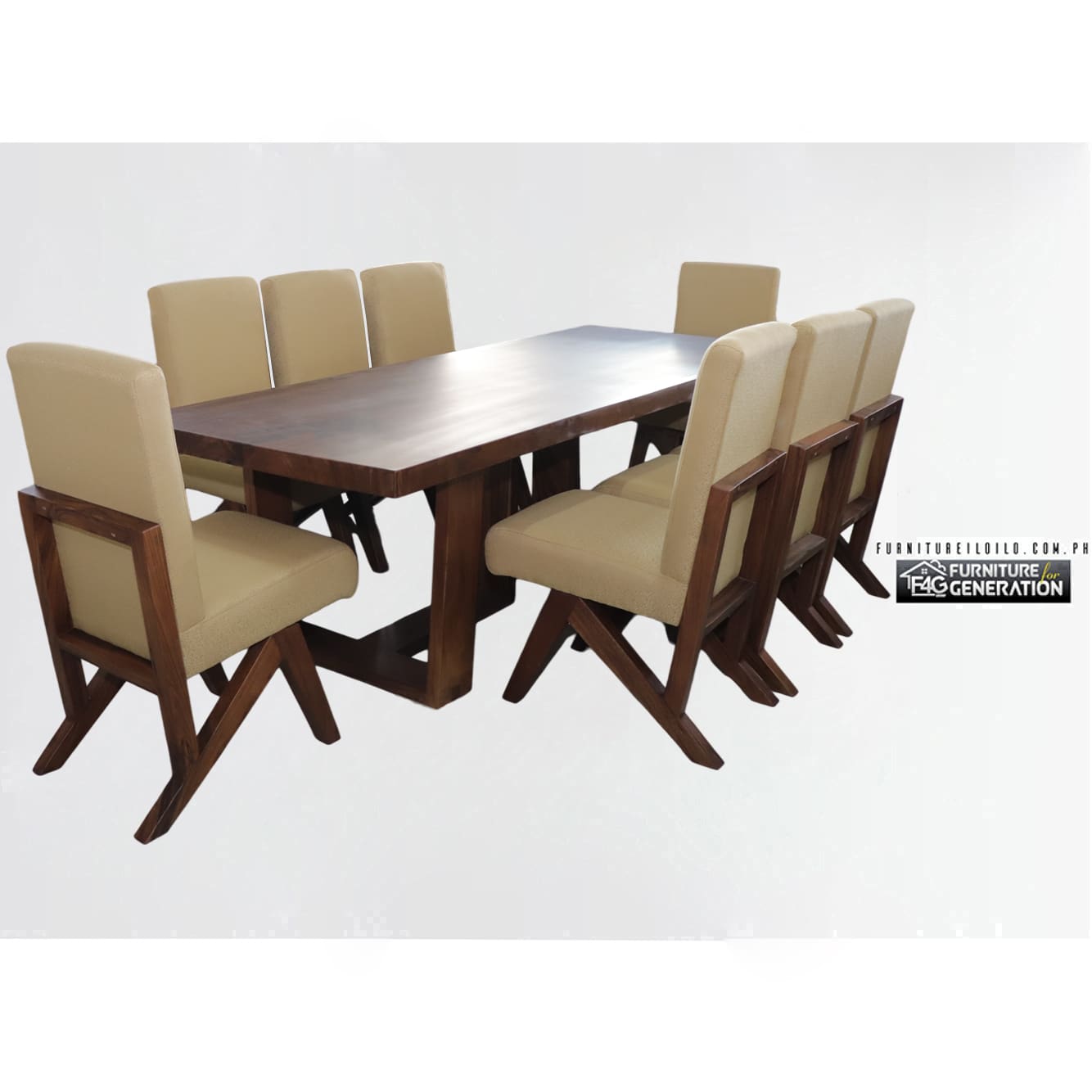 Houg Rectangular 8S Dining Table Set Mahogany Eight Seater 