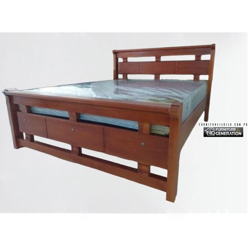 Kalloh Mahogany 60X75 Queen Bed, Solid Wood Bed, Wooden Bed (Preorder