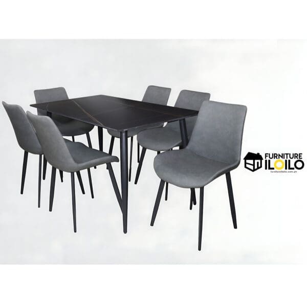 Zweilous Rectangular Sintered Stone Top Dining Table Set 4 Four Seater, Dining Table Set 6 Six Seater